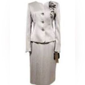KASPER suit jacket and skirt beige brocade new with‎ tags, size 10